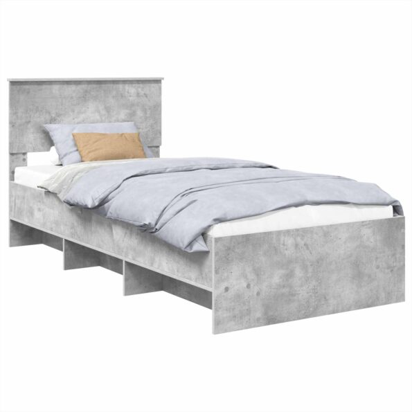 vidaXL Rám postele Betónová šedá 80 x 200 cm Kompozitné drevo – Obrázok 2