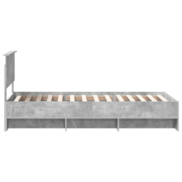 vidaXL Rám postele Betónová šedá 80 x 200 cm Kompozitné drevo – Obrázok 8