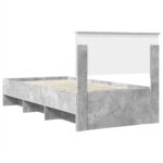vidaXL Rám postele Betónová šedá 80 x 200 cm Kompozitné drevo – Obrázok 9