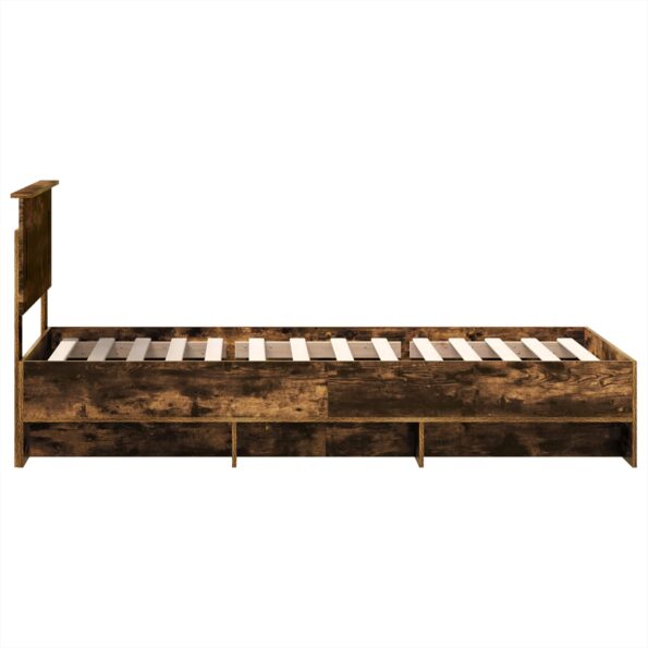 vidaXL Rám postele Dymová dub 80 x 200 cm Kompozitné drevo – Obrázok 8