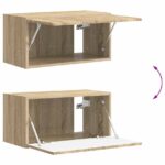 vidaXL Sada nástenného kabinetu na TV Nástenný 4 pcs Sonoma dub – Obrázok 11