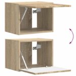 vidaXL Sada nástenného kabinetu na TV Nástenný 4 pcs Sonoma dub – Obrázok 12