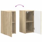 vidaXL Sada nástenného kabinetu na TV Nástenný 4 pcs Sonoma dub – Obrázok 13