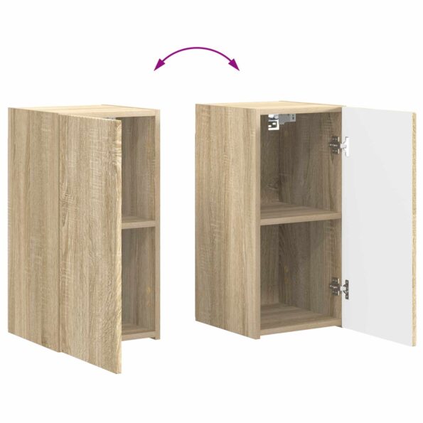 vidaXL Sada nástenného kabinetu na TV Nástenný 4 pcs Sonoma dub – Obrázok 13