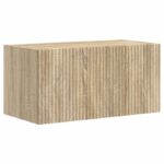 vidaXL Sada nástenného kabinetu na TV Nástenný 4 pcs Sonoma dub – Obrázok 5