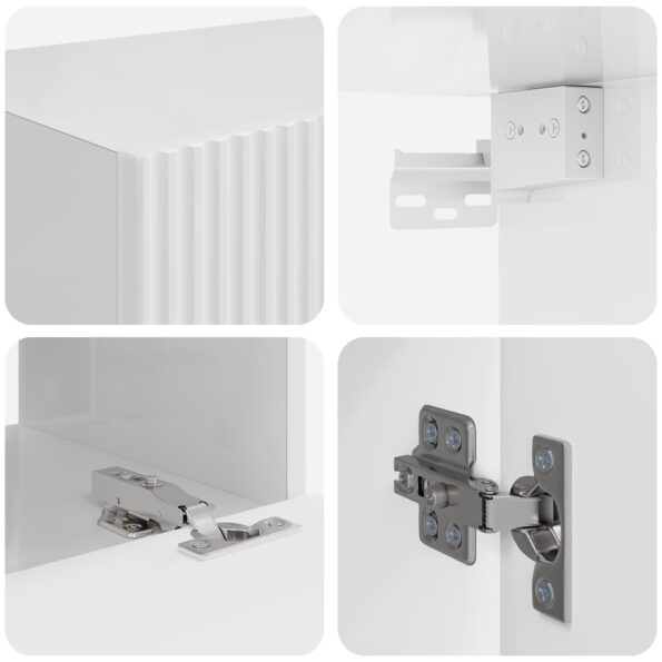 vidaXL Vysoký lesk bielej 60 x 31 x 29,5 cm – Obrázok 10