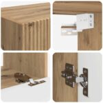 vidaXL Sada nástenného kabinetu na TV Nástenný 4 pcs Remeselný dub – Obrázok 10