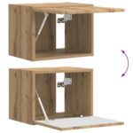 vidaXL Sada nástenného kabinetu na TV Nástenný 4 pcs Remeselný dub – Obrázok 12