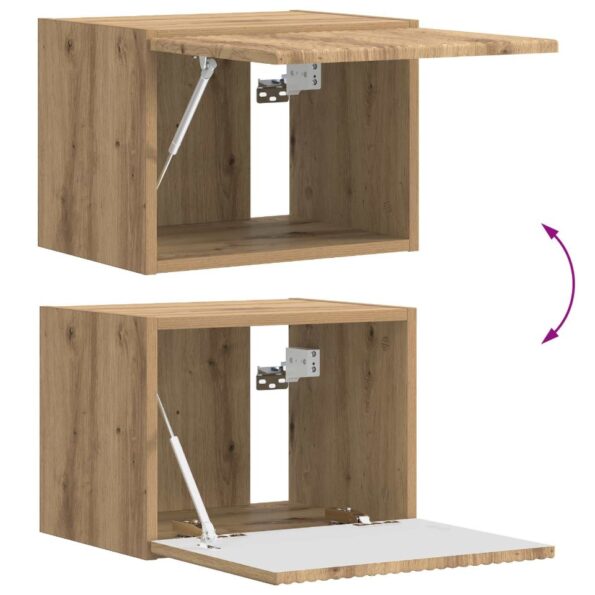 vidaXL Sada nástenného kabinetu na TV Nástenný 4 pcs Remeselný dub – Obrázok 12