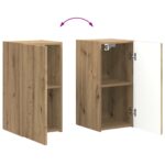 vidaXL Sada nástenného kabinetu na TV Nástenný 4 pcs Remeselný dub – Obrázok 13