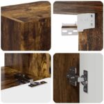 vidaXL Sada nástenného kabinetu na TV Nástenný 4 pcs Dymová dub – Obrázok 9