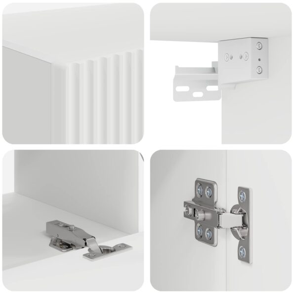 vidaXL 4 pcs Biela – Obrázok 10