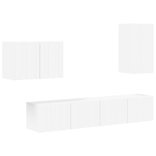 vidaXL 4 pcs Biela – Obrázok 2