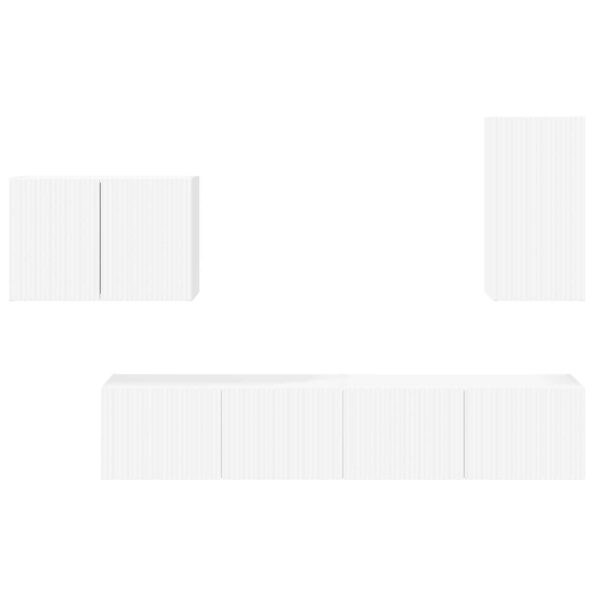 vidaXL 4 pcs Biela – Obrázok 8