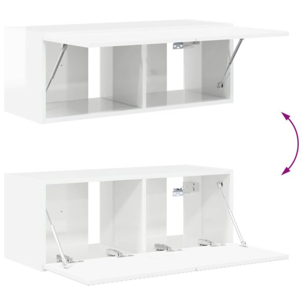 vidaXL 4 pcs Vysoký lesk bielej – Obrázok 11