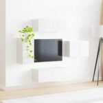 vidaXL 4 pcs Vysoký lesk bielej – Obrázok 4