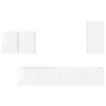 vidaXL 4 pcs Vysoký lesk bielej – Obrázok 8