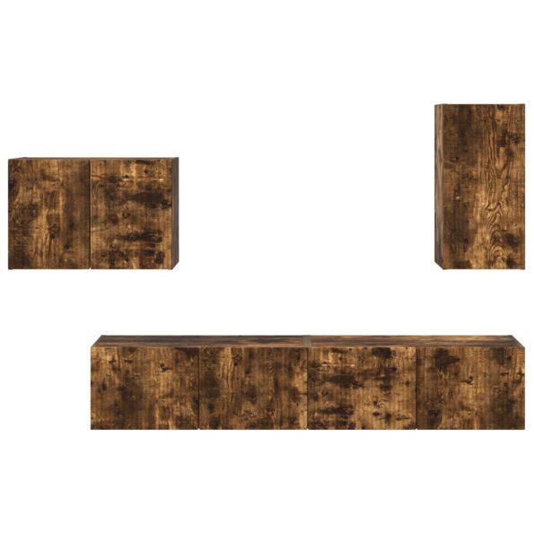 vidaXL 4 pcs Dymová dub – Obrázok 8