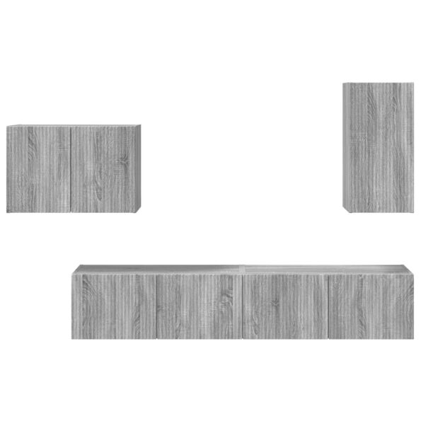 vidaXL 4 pcs Sivý Sonoma – Obrázok 8