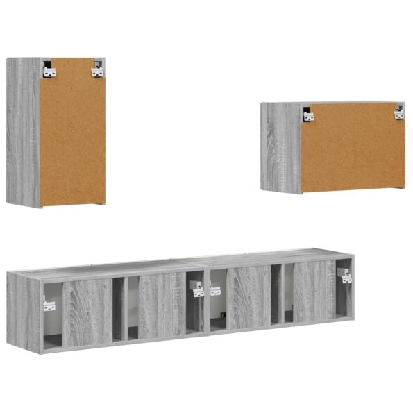 vidaXL 4 pcs Sivý Sonoma – Obrázok 9