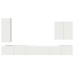 vidaXL 6 pcs Biela – Obrázok 9