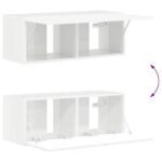 vidaXL Sada nástenného kabinetu na TV 6 pcs Vysoký lesk bielej – Obrázok 12