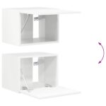 vidaXL Sada nástenného kabinetu na TV 6 pcs Vysoký lesk bielej – Obrázok 13