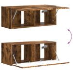 vidaXL Sada nástenného kabinetu na TV Nástenný 6 pcs Dymová dub – Obrázok 12