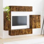 vidaXL 6 pcs Dymová dub – Obrázok 4