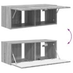 vidaXL Zostava TV skriniek Nástenný 2 pcs Sivý Sonoma Kompozitné drevo – Obrázok 10