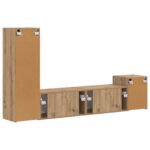 vidaXL Zostava TV skriniek 4 pcs Remeselný dub Kompozitné drevo – Obrázok 9