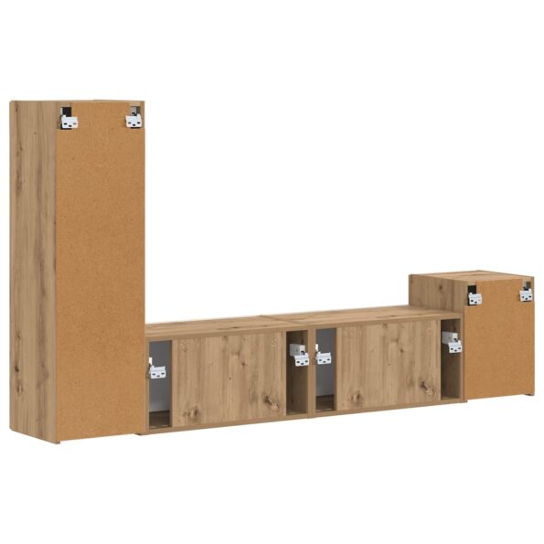 vidaXL Zostava TV skriniek 4 pcs Remeselný dub Kompozitné drevo – Obrázok 9