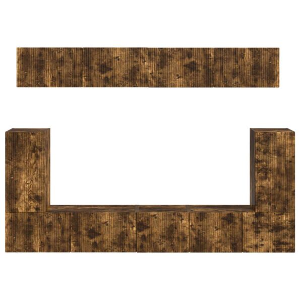 vidaXL Zostava TV skriniek Nástenný 5 pcs Dymová dub Kompozitné drevo – Obrázok 9