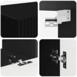 vidaXL 3 pcs Čierna – Obrázok 10