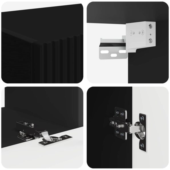 vidaXL 3 pcs Čierna – Obrázok 10