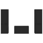 vidaXL 3 pcs Čierna – Obrázok 8