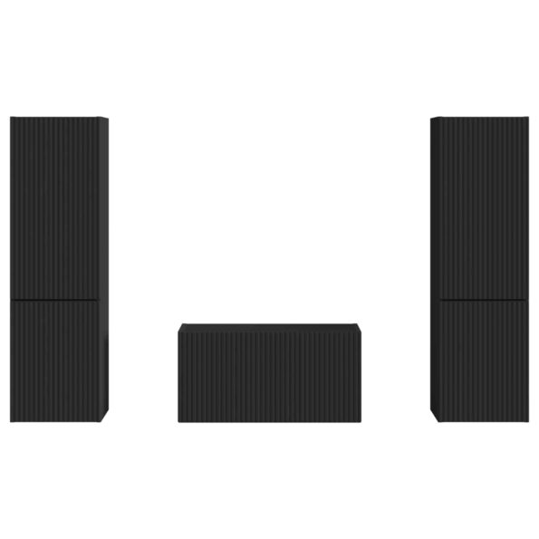 vidaXL 3 pcs Čierna – Obrázok 8