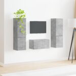 vidaXL 3 pcs Betónová šedá – Obrázok 4