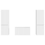 vidaXL 3 pcs Vysoký lesk bielej – Obrázok 8