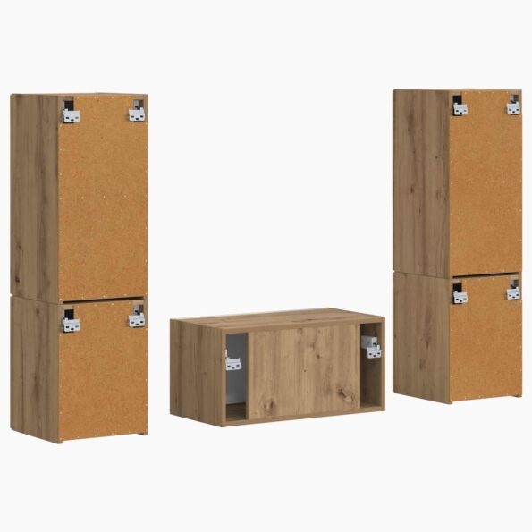 vidaXL 3 pcs Remeselný dub – Obrázok 9