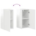 vidaXL 3 pcs Vysoký lesk bielej – Obrázok 11