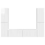 vidaXL 3 pcs Vysoký lesk bielej – Obrázok 7