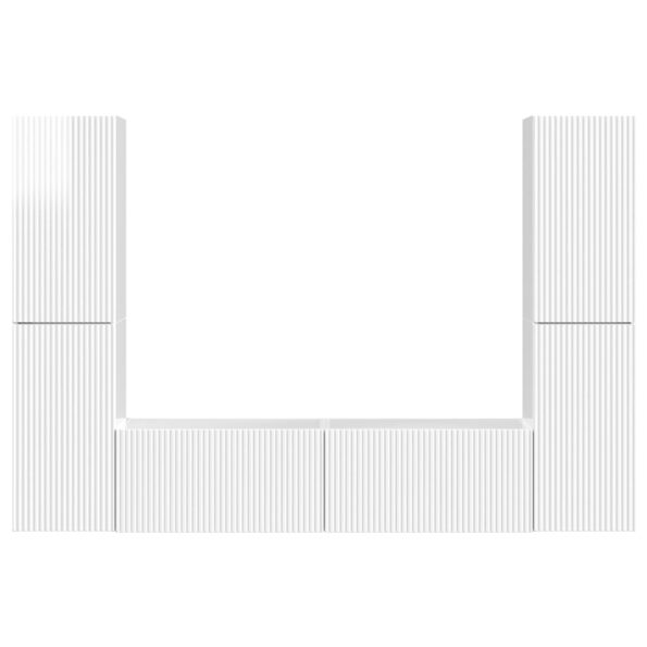 vidaXL 3 pcs Vysoký lesk bielej – Obrázok 7