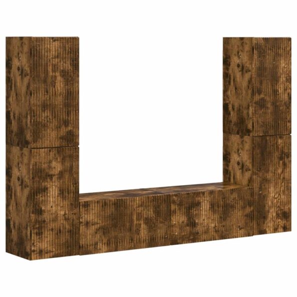 vidaXL 3 pcs Dymová dub – Obrázok 2