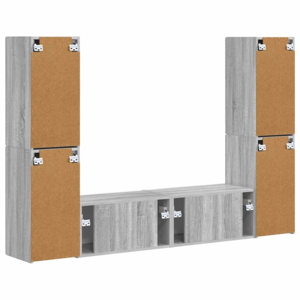 vidaXL 3 pcs Sivý Sonoma – Obrázok 8