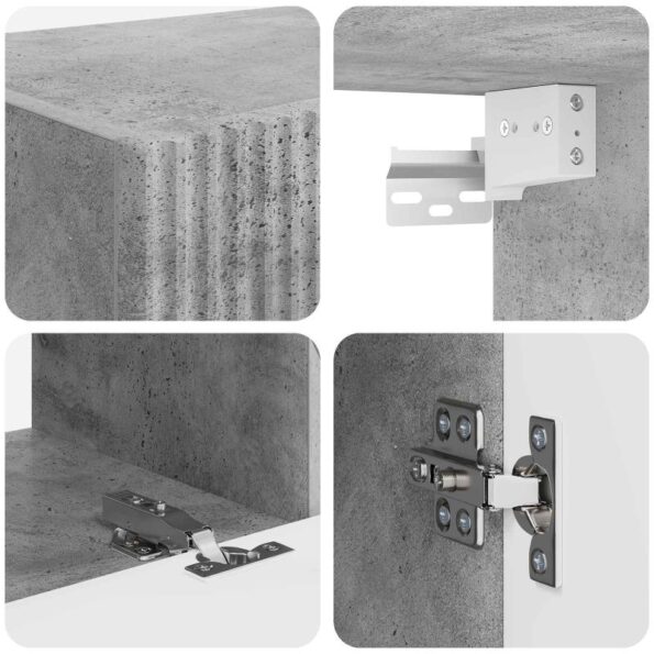 vidaXL 4 pcs Betónová šedá – Obrázok 11