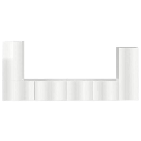 vidaXL 4 pcs Vysoký lesk bielej – Obrázok 9