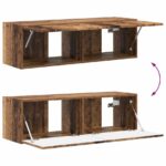 vidaXL Zostava TV skriniek 4 pcs Staré drevo Kompozitné drevo – Obrázok 12