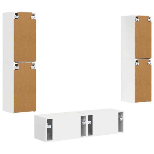 vidaXL 3 pcs Biela – Obrázok 8