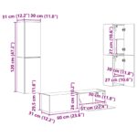 vidaXL 3 pcs Čierna – Obrázok 13